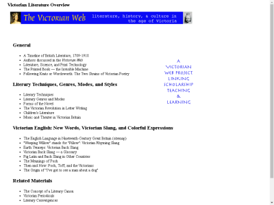 Thumbnail for Victorian Web: Victorian Literature Overview resource