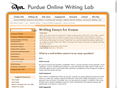 Thumbnail for Writing Essay Exams resource