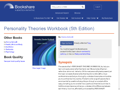 Thumbnail for Personality Theories Workbook (5th Edition) resource