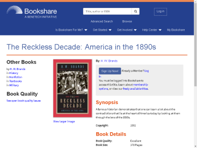 Thumbnail for The Reckless Decade: America in the 1890s resource