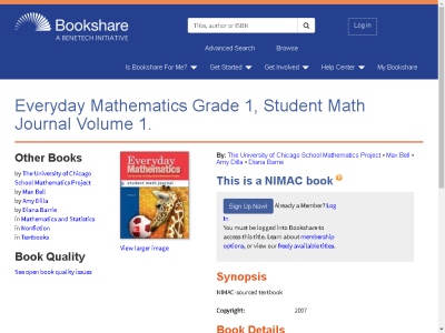Thumbnail for Everyday Mathematics Grade 1, Student Math Journal Volume 1. resource
