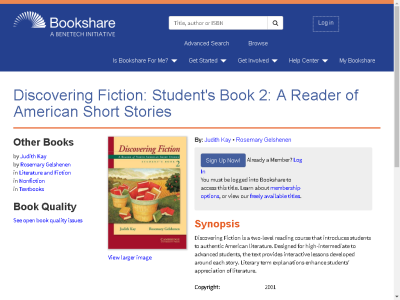 Thumbnail for Discovering Fiction: Student's Book 2: A Reader of American Short Stories resource