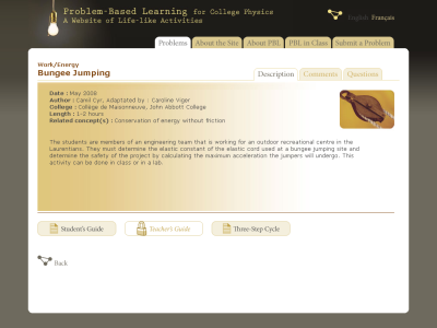 Thumbnail for Problem Based Learning: Bungee Jumping resource