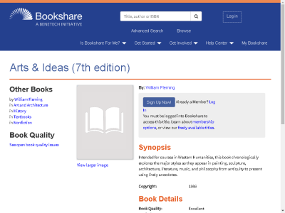 Thumbnail for Arts & Ideas (7th edition) resource