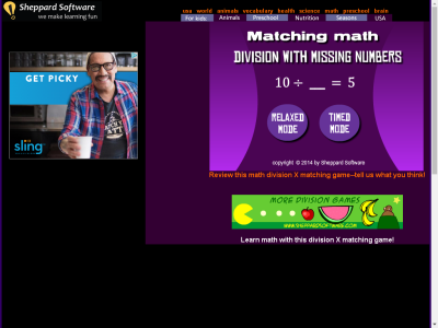Thumbnail for Matching and Division Math Game resource