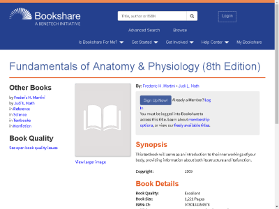 Thumbnail for Fundamentals of Anatomy & Physiology (8th Edition) resource