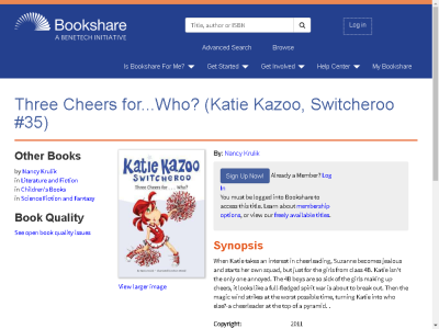 Thumbnail for Three Cheers for...Who? (Katie Kazoo, Switcheroo #35) resource