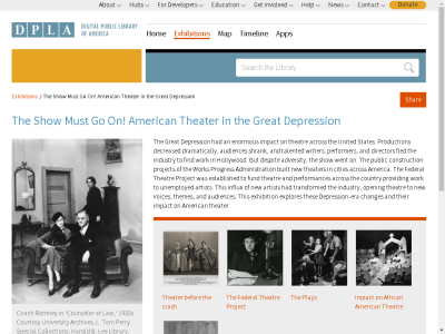 Thumbnail for The Show Must Go On! American Thedater in the Great Depression resource
