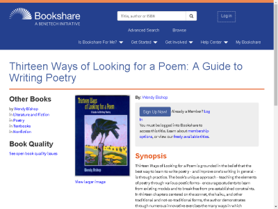 Thumbnail for Thirteen Ways of Looking for a Poem: A Guide to Writing Poetry resource