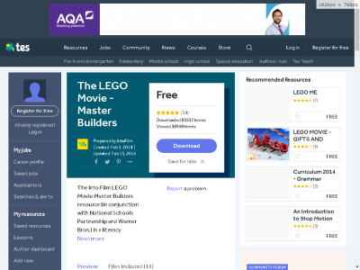Thumbnail for The LEGO Movie - Master Builders resource