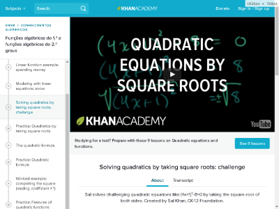 Thumbnail for Solving quadratic equations by taking square roots resource