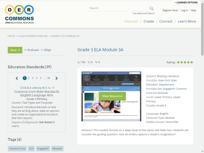 Thumbnail for Grade 3 ELA Module 3A resource