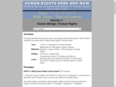 Thumbnail for Activity 1:  Human Beings / Human Rights resource