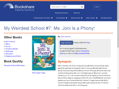 Thumbnail for My Weirdest School #7: Ms. Joni Is a Phony! resource