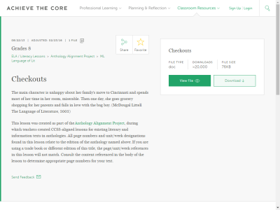 Thumbnail for Checkouts resource
