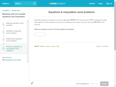 Thumbnail for Equations & inequalities word problems resource