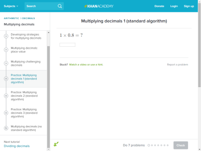 Thumbnail for Multiplying decimals 1 (standard algorithm) resource