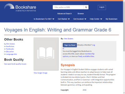 Thumbnail for Voyages In English: Writing and Grammar Grade 6 resource