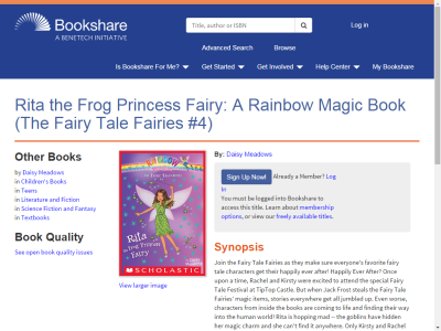 Thumbnail for Rita the Frog Princess Fairy: A Rainbow Magic Book (The Fairy Tale Fairies #4) resource
