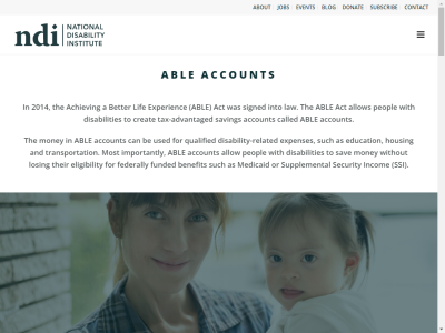 Thumbnail for Achieving a Better Life Experience (ABLE) Accounts resource