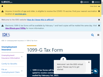 Thumbnail for IDES: 1099-G Tax Form resource