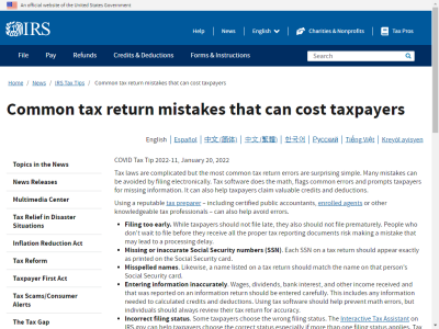 Thumbnail for Common Tax Return Mistakes that Cost resource