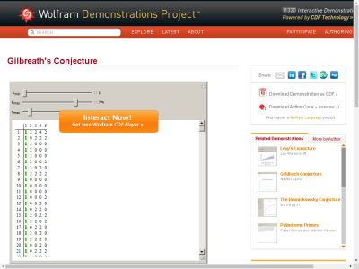 Thumbnail for Gilbreath's Conjecture resource