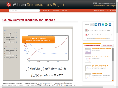 Thumbnail for Cauchy-Schwarz Inequality for Integrals resource
