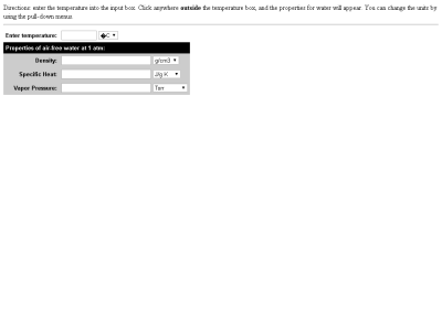 Thumbnail for Water Properties Calculator resource