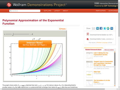 Thumbnail for Polynomial Approximation of the Exponential Function resource