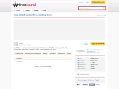 Thumbnail for Sound -nnus distant construction pounding 2 resource