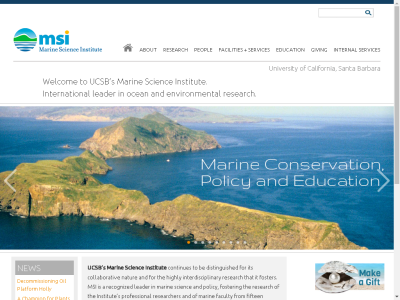 Thumbnail for University of California Santa Barbara Marine Science Institute resource