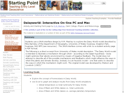 Thumbnail for Daisyworld: Interactive On-line PC and Mac resource