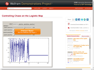 Thumbnail for Controlling Chaos on the Logistic Map resource