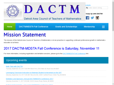 Thumbnail for Detroit Area Council of Teachers of Mathematics resource