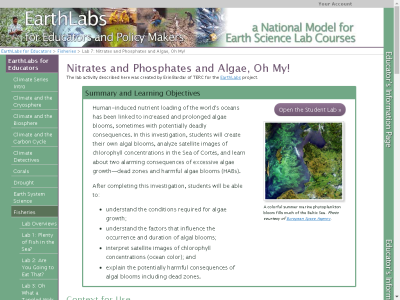Thumbnail for Lab 7: Nitrates and Phosphates and Algae, Oh My! resource