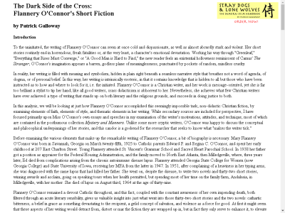Thumbnail for The Dark Side of the Cross: Flannery O'Connor's Short Fiction resource