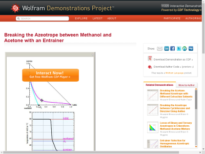 Thumbnail for Breaking the Azeotrope between Methanol and Acetone with an Entrainer resource