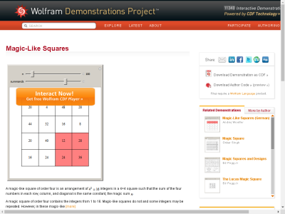 Thumbnail for Magic-Like Squares resource