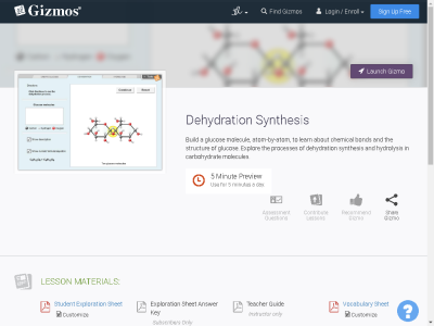 Thumbnail for Dehydration Synthesis resource