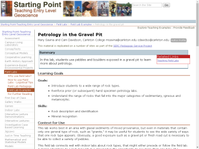 Thumbnail for Petrology in the gravel pit resource