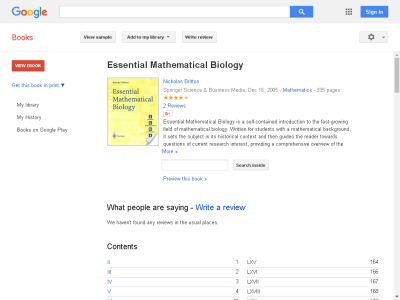 Thumbnail for Essential Mathematical Biology resource