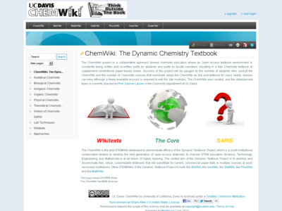 Thumbnail for ChemWiki: The Dynamic Chemistry E-textbook resource