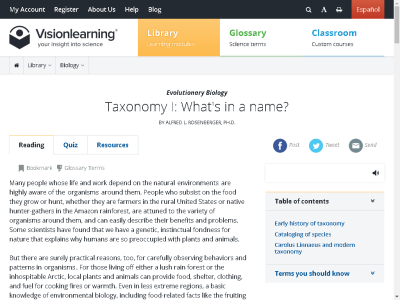 Thumbnail for Taxonomy: What's in a name? resource