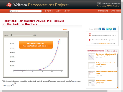 Thumbnail for Hardy and Ramanujan's Asymptotic Formula for the Partition Numbers resource