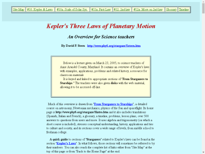 Thumbnail for Kepler's Three Laws of Planetary Motion: An Overview for Science Teachers resource