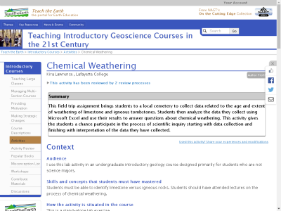 Thumbnail for Chemical Weathering resource