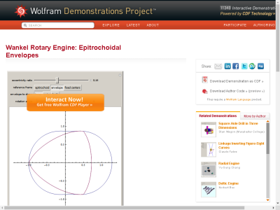 Thumbnail for Wankel Rotary Engine: Epitrochoidal Envelopes resource