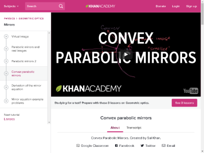 Thumbnail for Convex Parabolic Mirrors resource