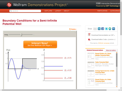 Thumbnail for Boundary Conditions for a Semi-Infinite Potential Well resource